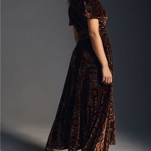 Anthropologie Velvet Burnout Dress. NWT. Size 12. Sold out in stores.